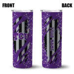 personalized-tcu-horned-frogs-star-pop-purple-black-skinny-tumbler-best-selling.webp