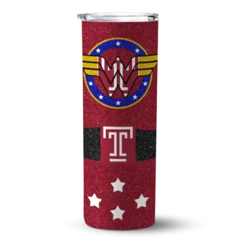 Personalized Temple Owls Star Cluster Red Skinny Tumbler