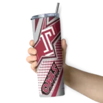 personalized-temple-owls-web-stripes-red-white-skinny-tumbler-best-selling.webp