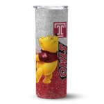 personalized-temple-owls-winnie-the-pooh-red-gray-skinny-tumbler-best-selling.webp