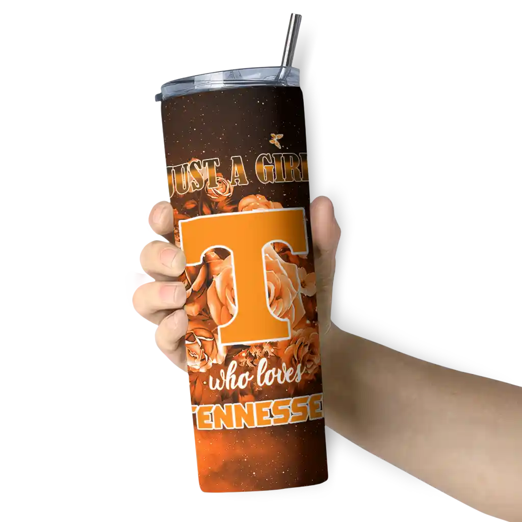 personalized-tennessee-volunteers-rose-romance-orange-black-skinny-tumbler-premium-grade.webp
