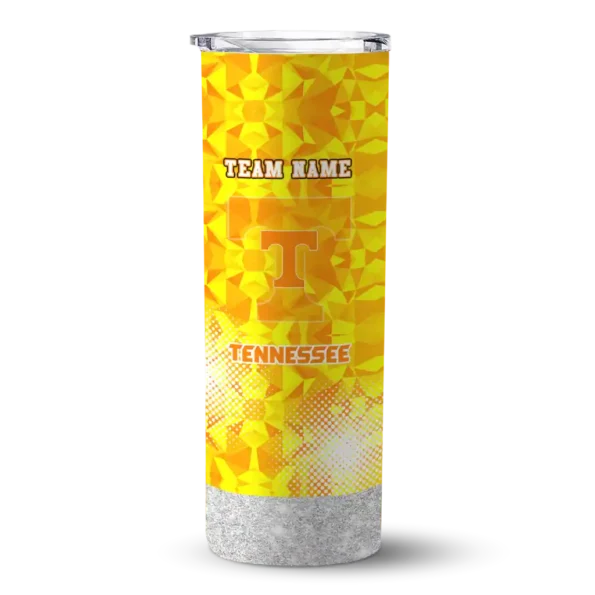 personalized tennessee volunteers starburst tiles orange skinny tumbler best selling
