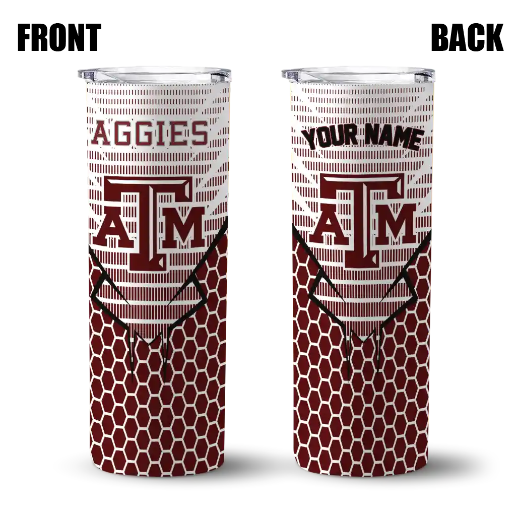 personalized-texas-am-aggies-chevron-stripes-maroon-skinny-tumbler-fashion-forward.webp