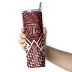 personalized-texas-am-aggies-monogram-burst-maroon-white-skinny-tumbler-best-selling.webp