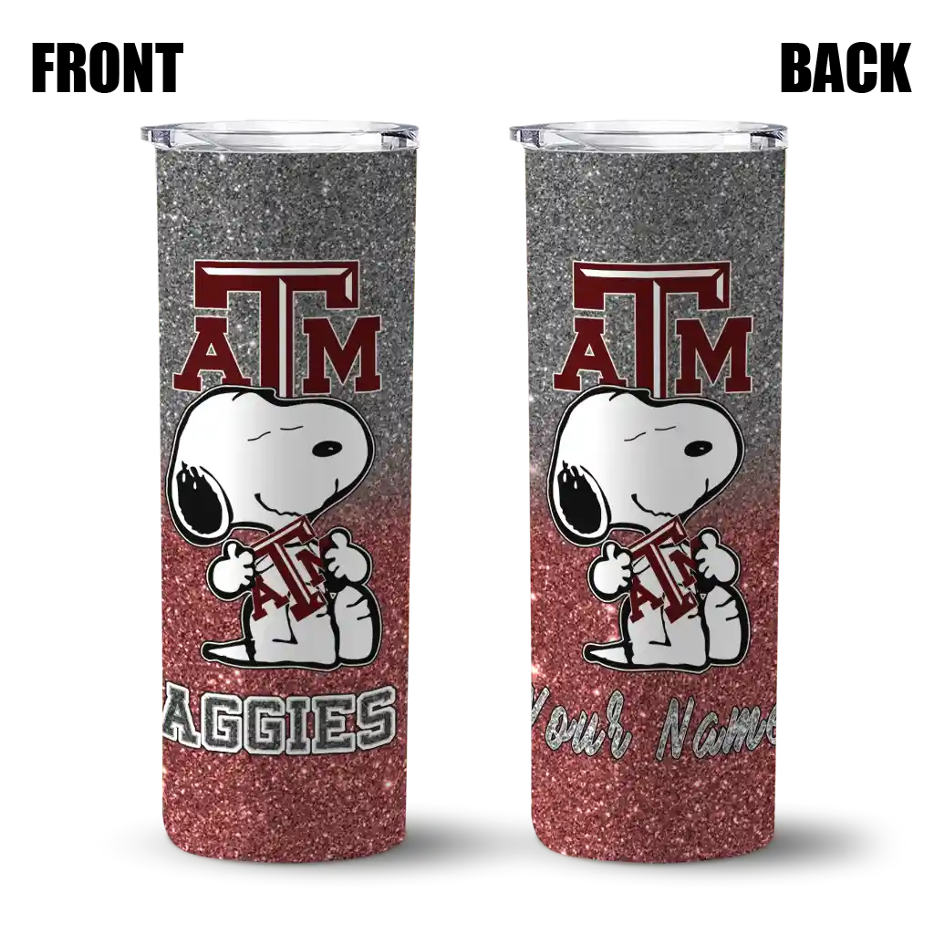 personalized-texas-am-aggies-snoopy-attitude-maroon-skinny-tumbler-fashion-forward.webp