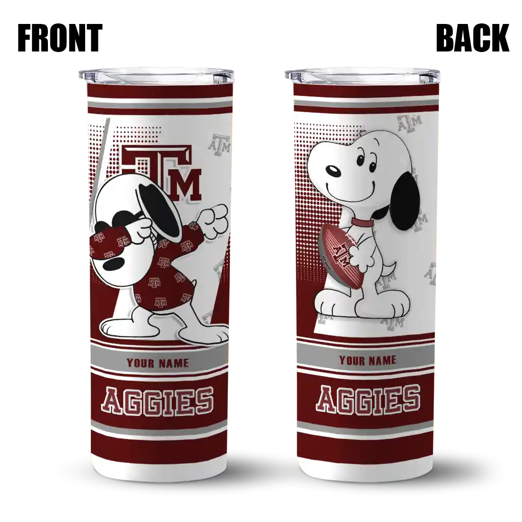 personalized-texas-am-aggies-snoopy-dog-maroon-white-skinny-tumbler-fashion-forward-1-3.webp