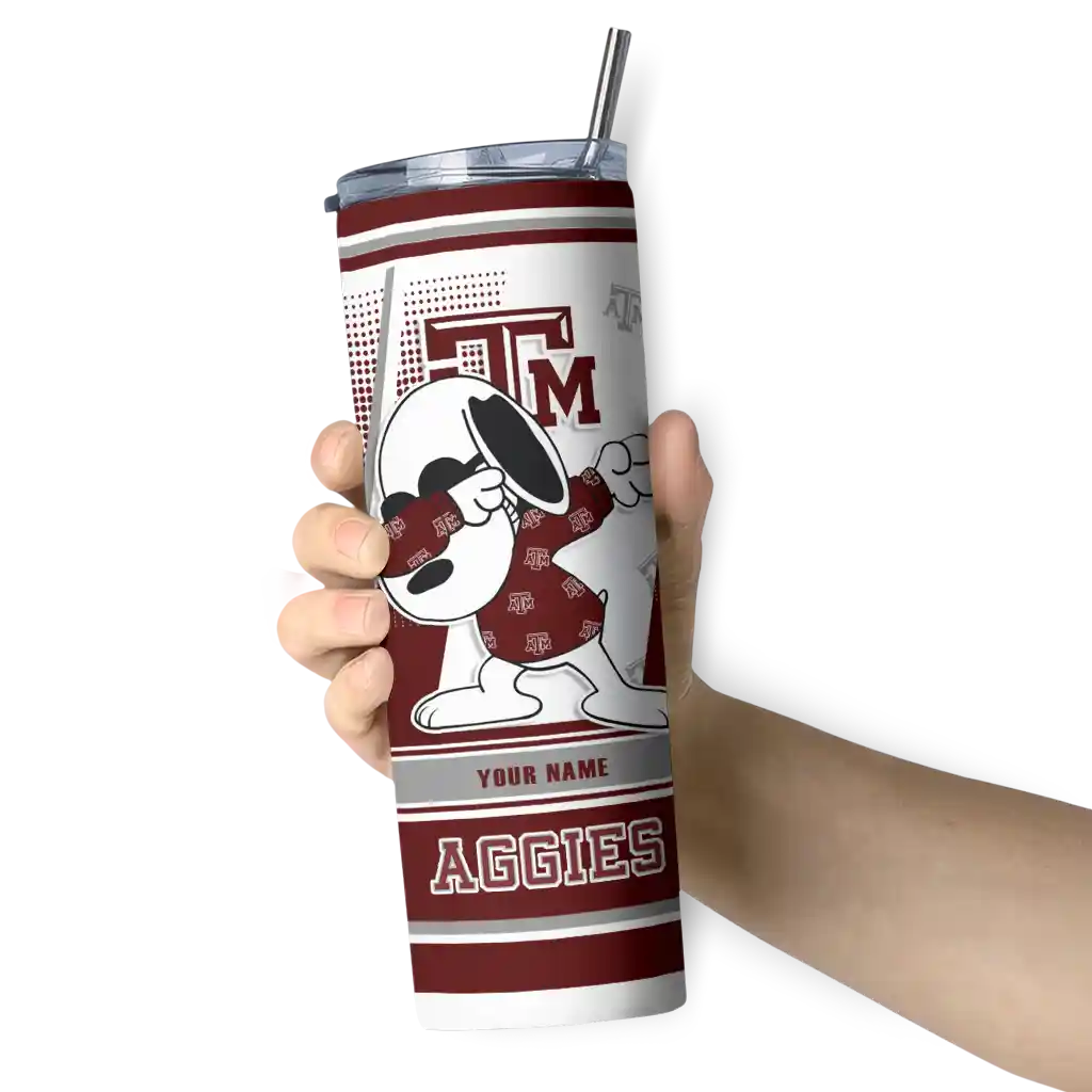 personalized-texas-am-aggies-snoopy-dog-maroon-white-skinny-tumbler-premium-grade-1-3.webp