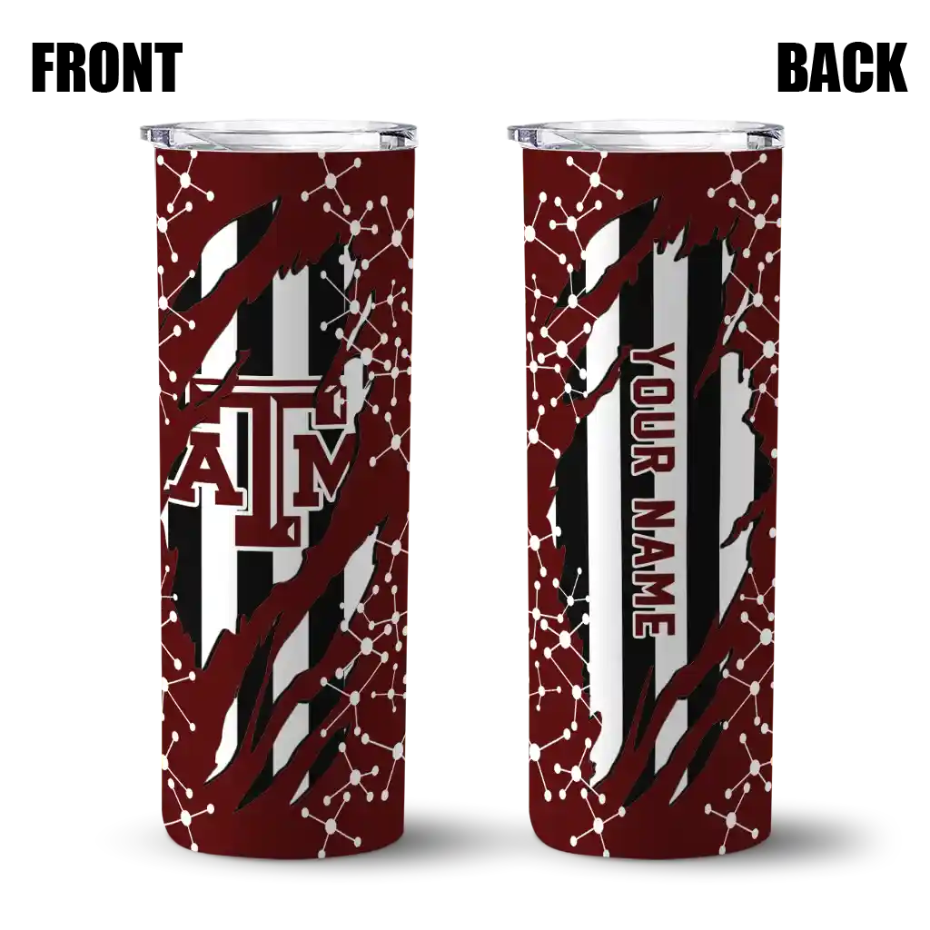 personalized-texas-am-aggies-star-pop-maroon-black-skinny-tumbler-fashion-forward.webp