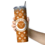 personalized-texas-longhorns-camo-streak-orange-skinny-tumbler-best-selling.webp