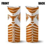 personalized-texas-longhorns-camo-texture-orange-skinny-tumbler-best-selling.webp