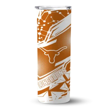 Personalized Texas Longhorns Helmet Clash Orange Skinny Tumbler