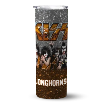 Texas Longhorns Tumber - Personalized Kiss Band Skinny White