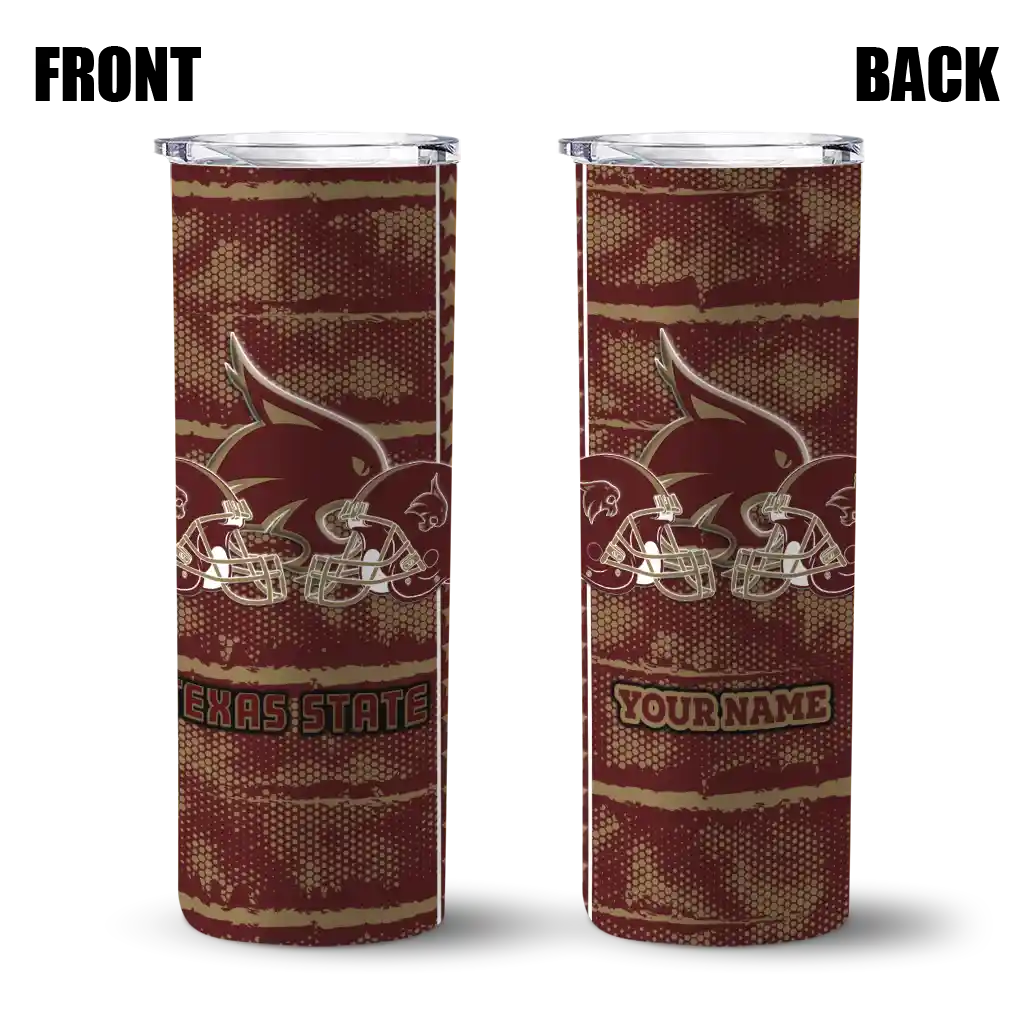 personalized-texas-state-bobcats-chevron-patch-maroon-skinny-tumbler-fashion-forward.webp