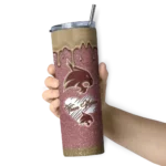 personalized-texas-state-bobcats-pixel-fade-maroon-skinny-tumbler-best-selling-1.webp