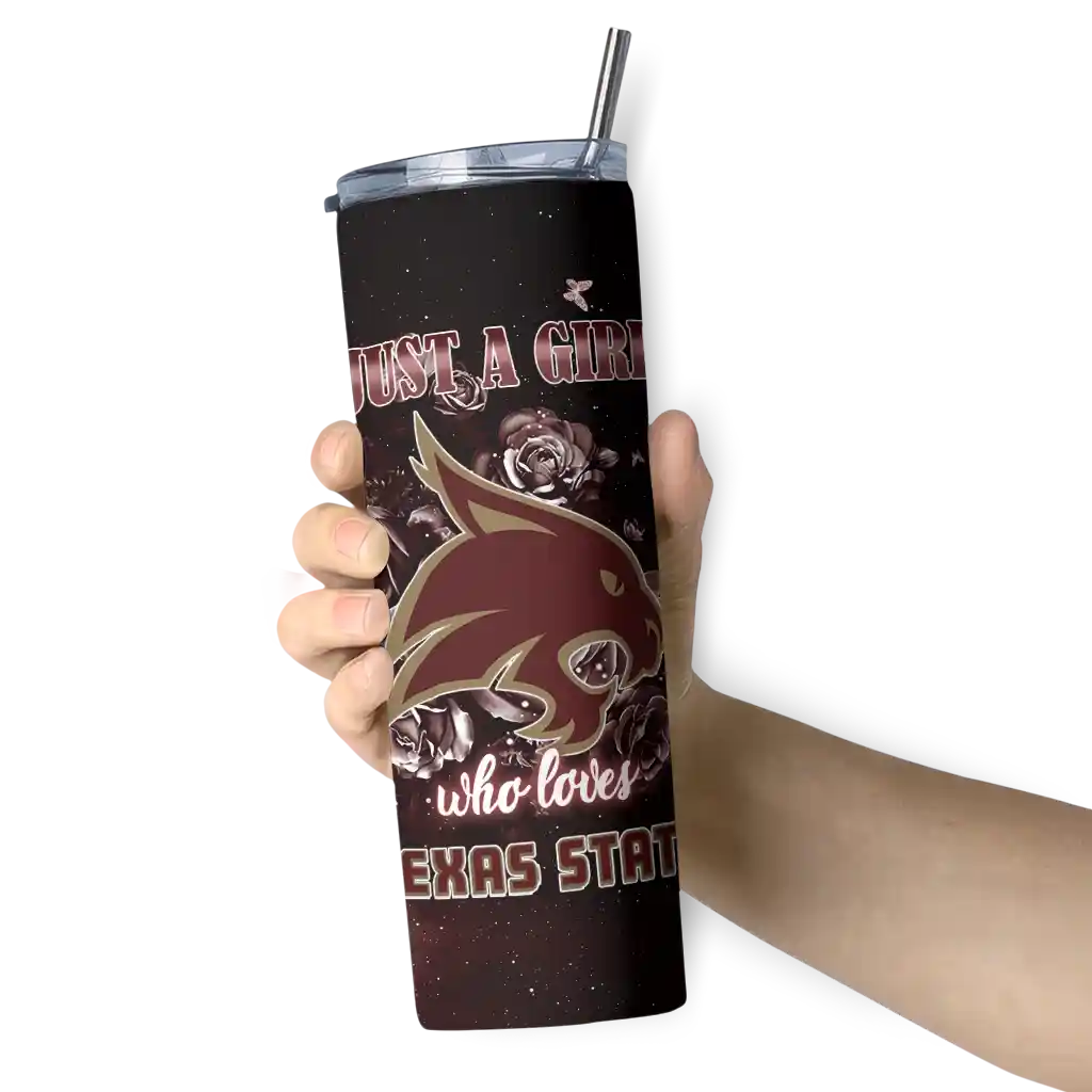 personalized-texas-state-bobcats-rose-romance-maroon-black-skinny-tumbler-premium-grade.webp