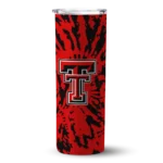 personalized-texas-tech-red-raiders-metallic-grid-red-skinny-tumbler-best-selling.webp