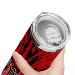 personalized-texas-tech-red-raiders-metallic-grid-red-skinny-tumbler-best-selling.webp