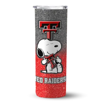 Personalized Texas Tech Red Raiders Snoopy Attitude Red Skinny Tumbler