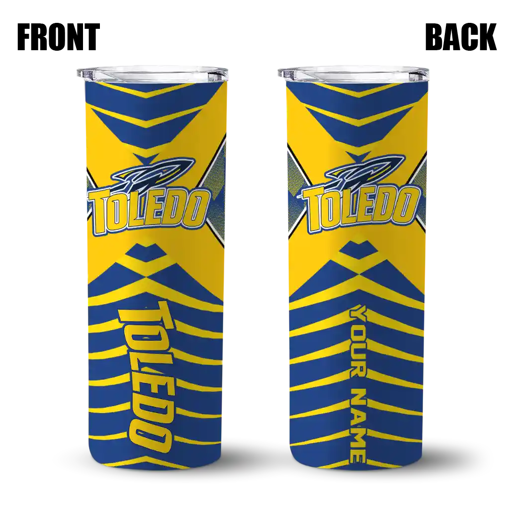 personalized-toledo-rockets-camo-texture-blue-skinny-tumbler-fashion-forward.webp