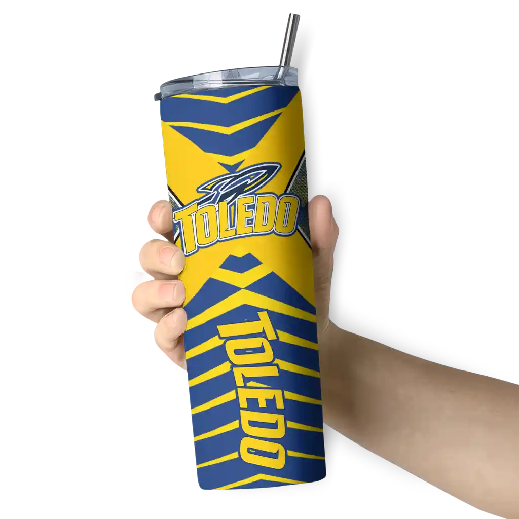 personalized-toledo-rockets-camo-texture-blue-skinny-tumbler-premium-grade.webp