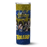 personalized-toledo-rockets-kiss-band-gold-skinny-tumbler-best-selling-1.webp