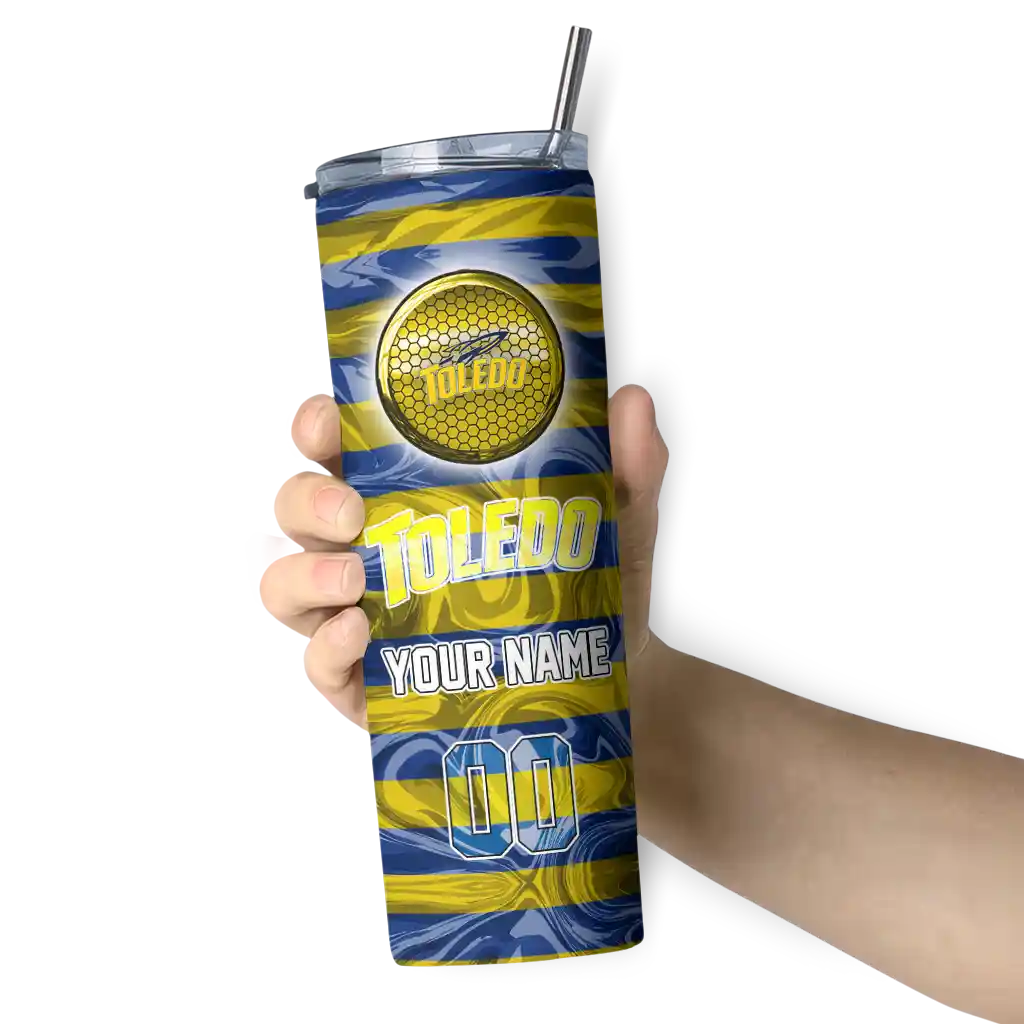 personalized-toledo-rockets-patterned-waves-blue-skinny-tumbler-premium-grade.webp