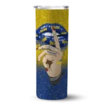 personalized-toledo-rockets-sparkle-lips-blue-skinny-tumbler-best-selling-1.webp