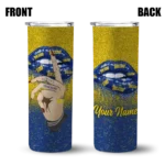 personalized-toledo-rockets-sparkle-lips-blue-skinny-tumbler-best-selling-1.webp