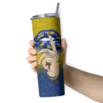 personalized-toledo-rockets-sparkle-lips-blue-skinny-tumbler-best-selling-1.webp