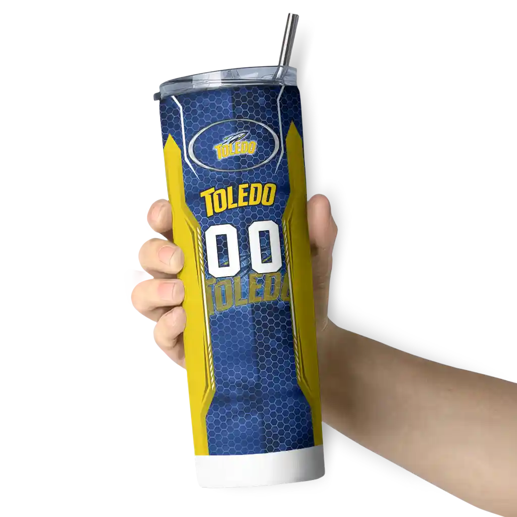 personalized-toledo-rockets-stacked-diamond-blue-skinny-tumbler-premium-grade.webp