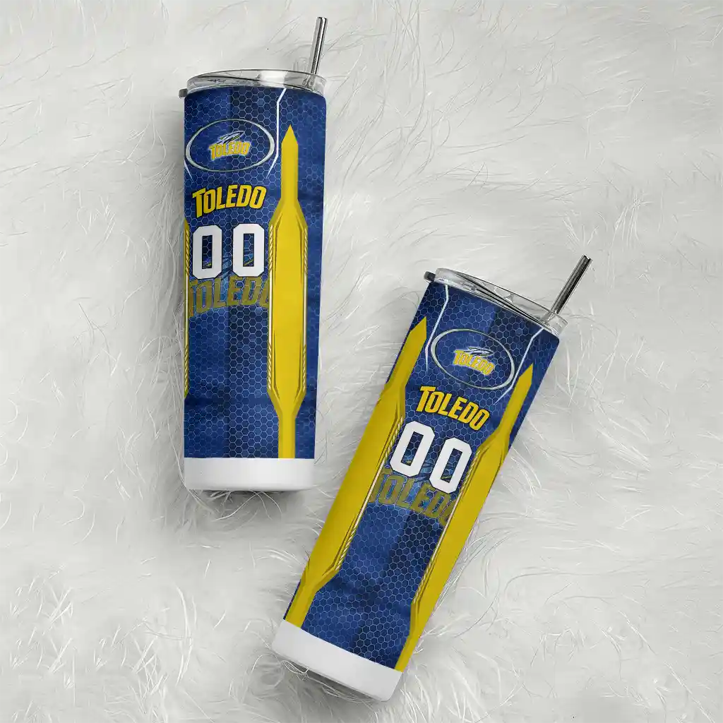 personalized-toledo-rockets-stacked-diamond-blue-skinny-tumbler-top-rated.webp