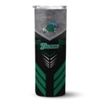 personalized-tulane-green-wave-hexagon-honeycomb-green-black-skinny-tumbler-best-selling.webp