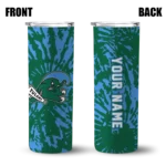 personalized-tulane-green-wave-metallic-grid-green-skinny-tumbler-best-selling.webp