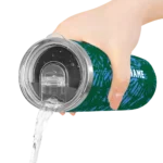 personalized-tulane-green-wave-metallic-grid-green-skinny-tumbler-best-selling.webp