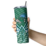 personalized-tulane-green-wave-monogram-burst-green-white-skinny-tumbler-best-selling.webp