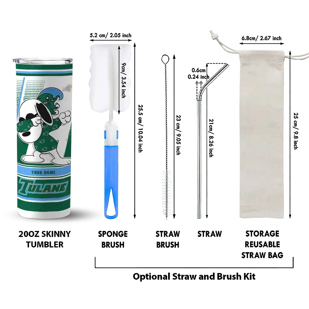 personalized-tulane-green-wave-snoopy-dog-green-white-skinny-tumbler-new-arrival.webp