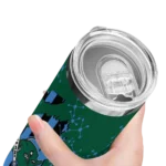 personalized-tulane-green-wave-star-pop-green-black-skinny-tumbler-best-selling.webp