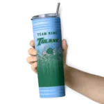 personalized-tulane-green-wave-swirl-texture-green-skinny-tumbler-best-selling-1.webp