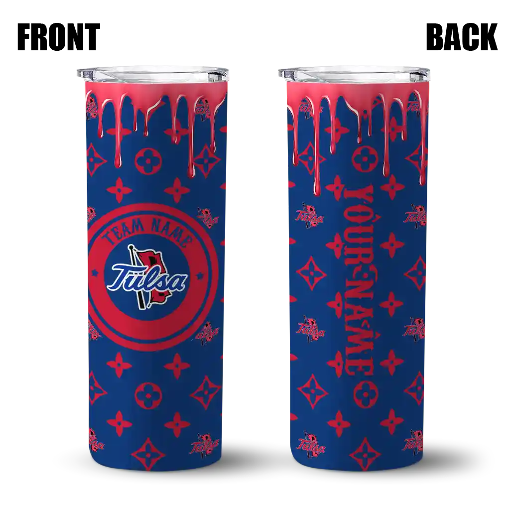 personalized-tulsa-golden-hurricane-camo-streak-blue-skinny-tumbler-fashion-forward.webp