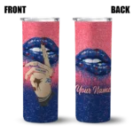 personalized-tulsa-golden-hurricane-sparkle-lips-blue-skinny-tumbler-best-selling-1.webp