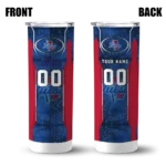 personalized-tulsa-golden-hurricane-stacked-diamond-blue-skinny-tumbler-best-selling.webp