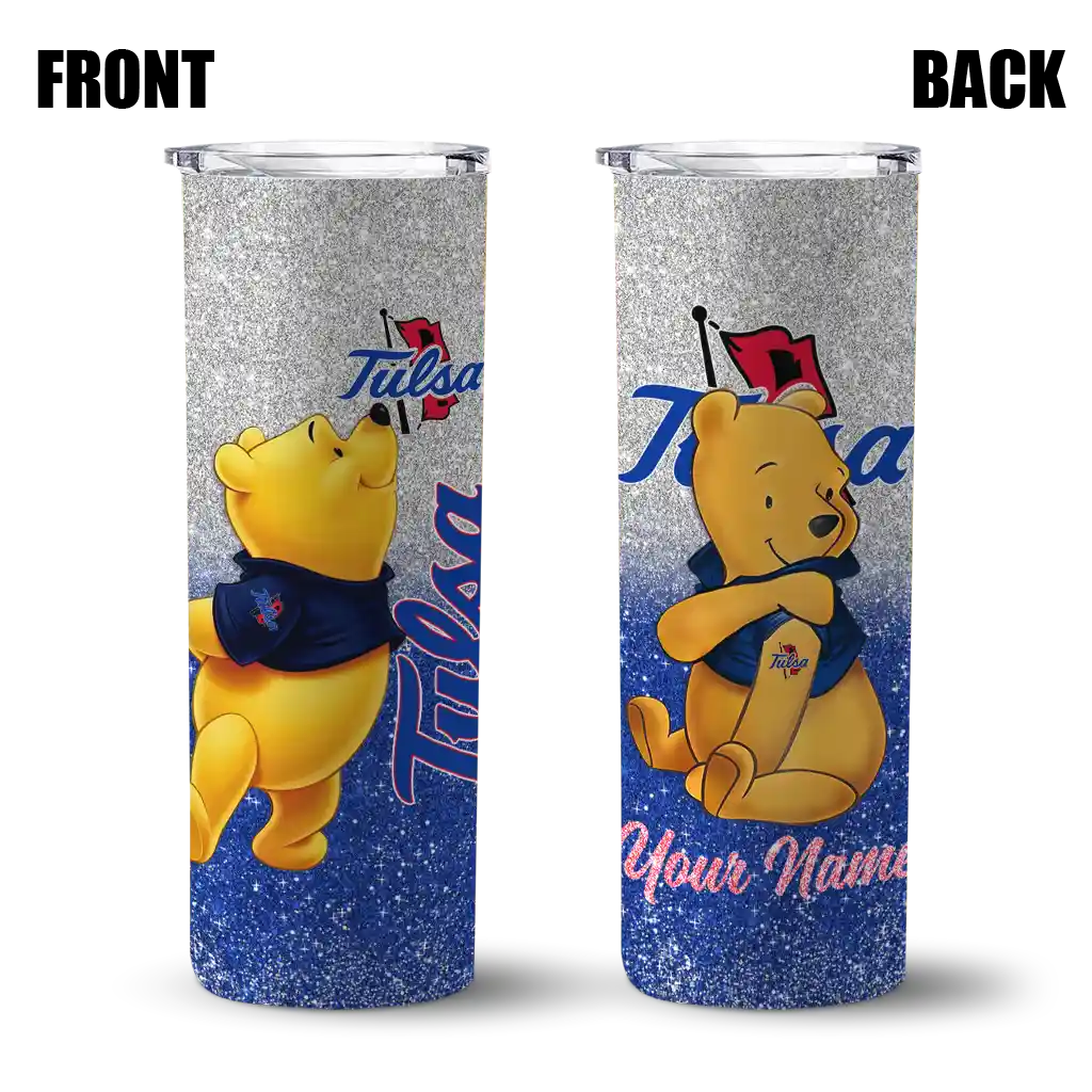 personalized-tulsa-golden-hurricane-winnie-the-pooh-blue-gray-skinny-tumbler-fashion-forward.webp