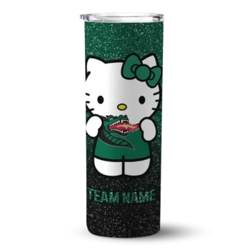 Personalized UAB Blazers Hello Kitty Green Black Skinny Tumbler