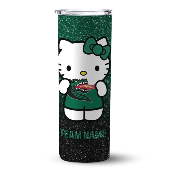 personalized uab blazers hello kitty green black skinny tumbler best selling