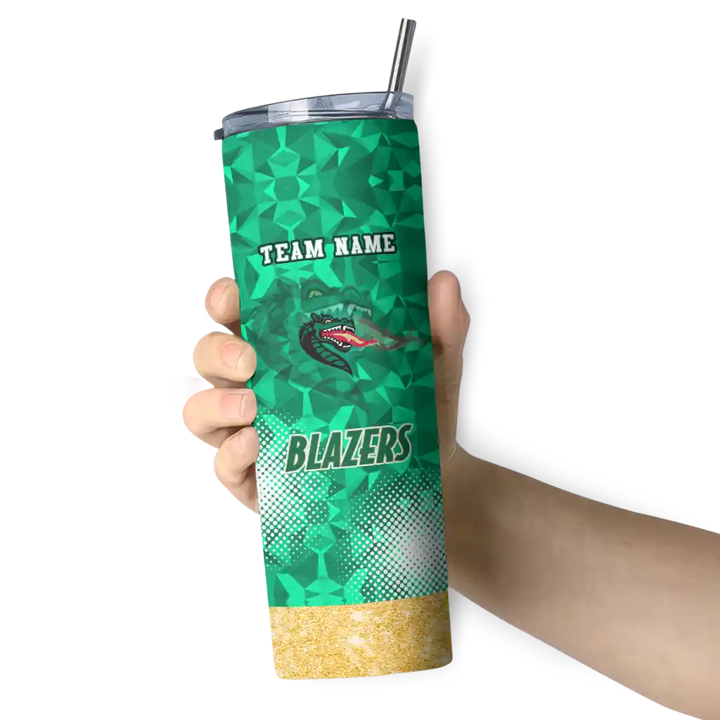 personalized-uab-blazers-starburst-tiles-green-skinny-tumbler-premium-grade.webp