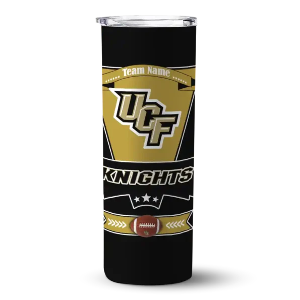 personalized ucf knights helmet belt gold black skinny tumbler best selling