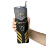 personalized-ucf-knights-hexagon-honeycomb-gold-black-skinny-tumbler-best-selling.webp