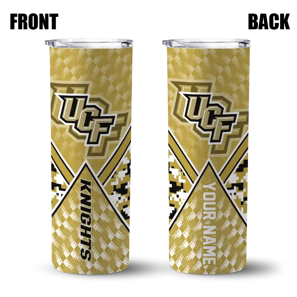 personalized-ucf-knights-monogram-burst-gold-white-skinny-tumbler-fashion-forward.webp
