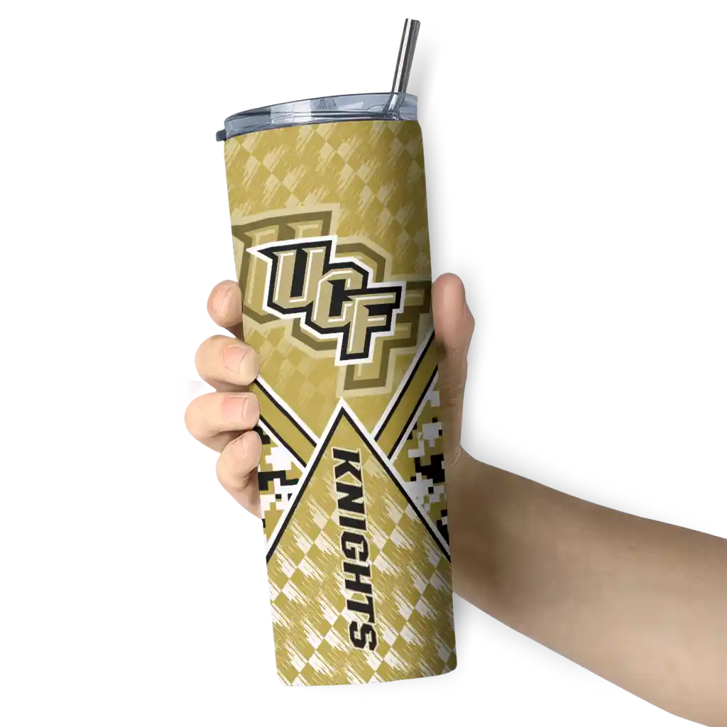 personalized-ucf-knights-monogram-burst-gold-white-skinny-tumbler-premium-grade.webp