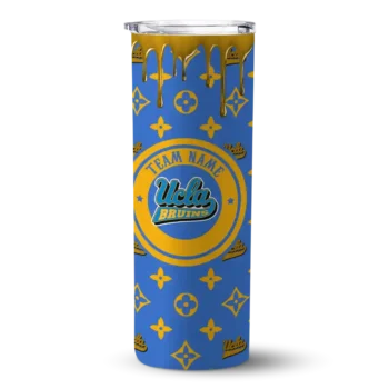 Personalized UCLA Bruins Camo Streak Blue Skinny Tumbler